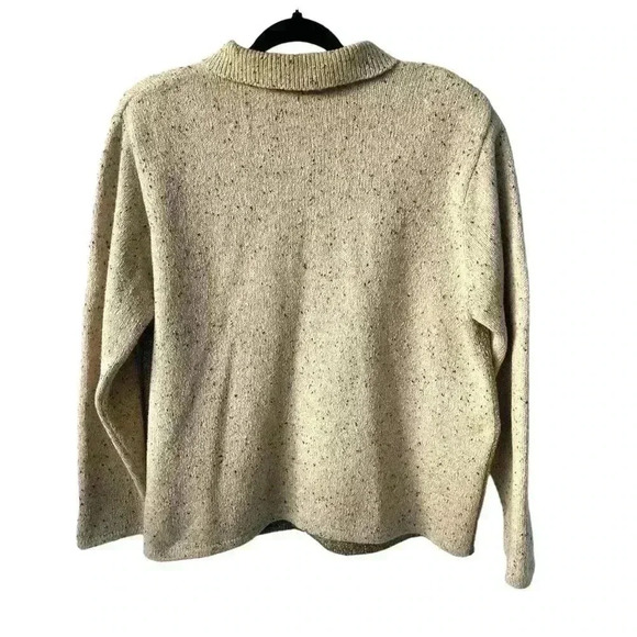 TANJAY Grannycore Cardigan Embroidered Lady Walking Dog Size Petite Medium - Picture 8 of 9